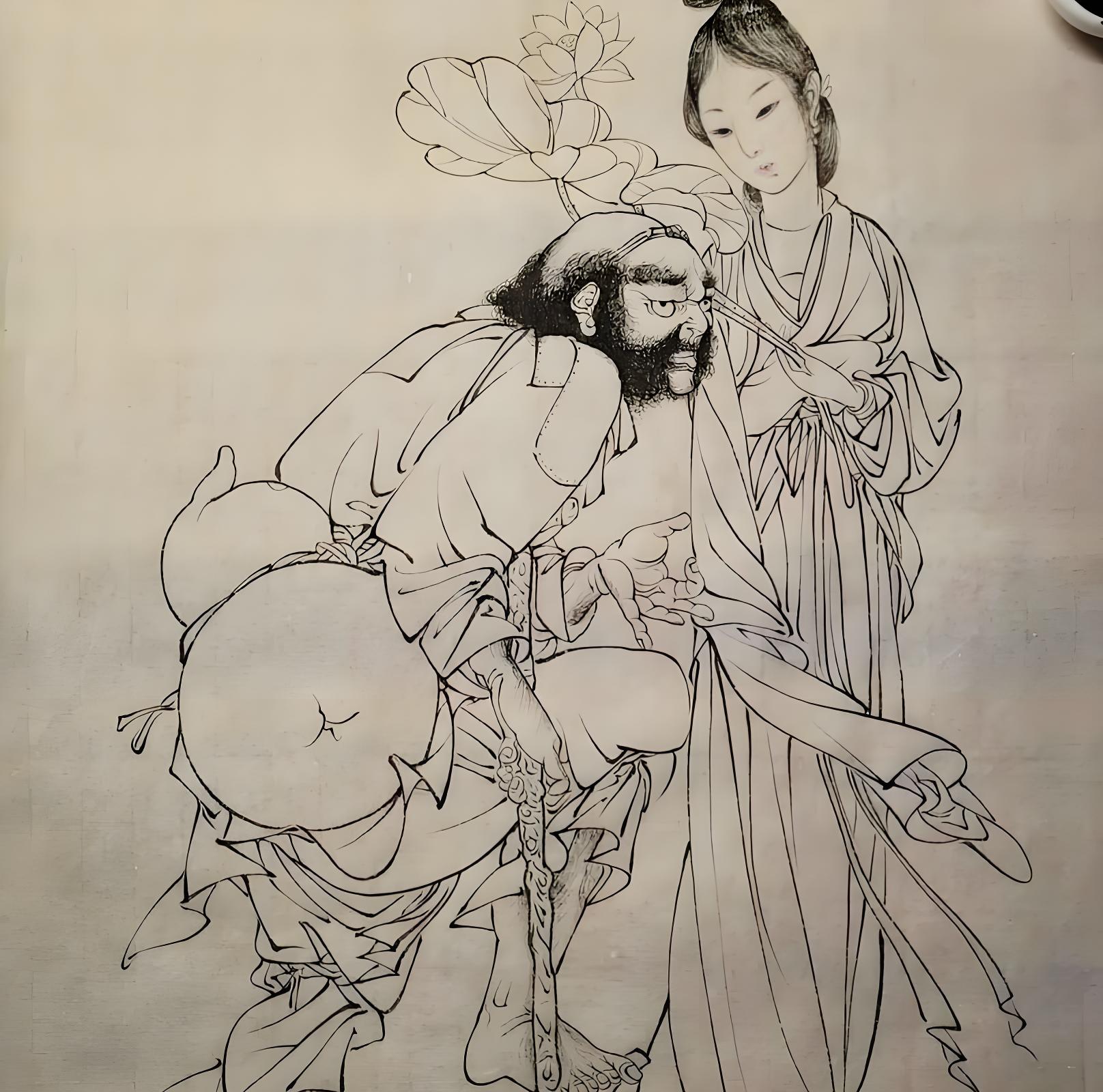 八仙之一铁拐李在东海之上与巨浪搏斗.jpg 八仙之一铁拐李在东海之上与巨浪搏斗.jpg