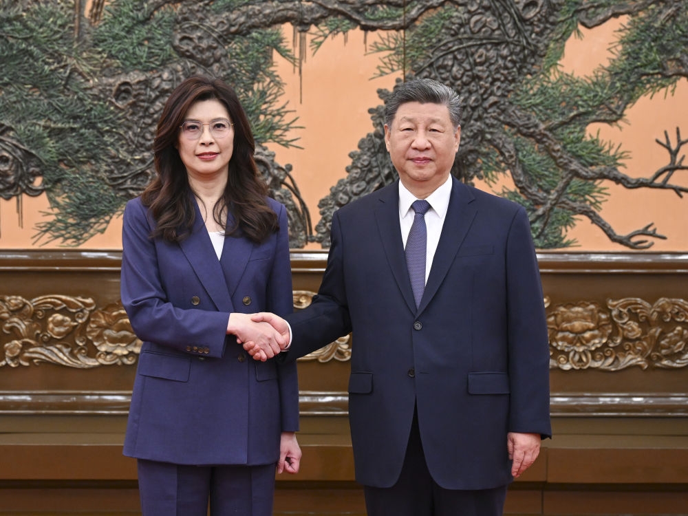 习近平总书记会见中国国民党主席郑丽文